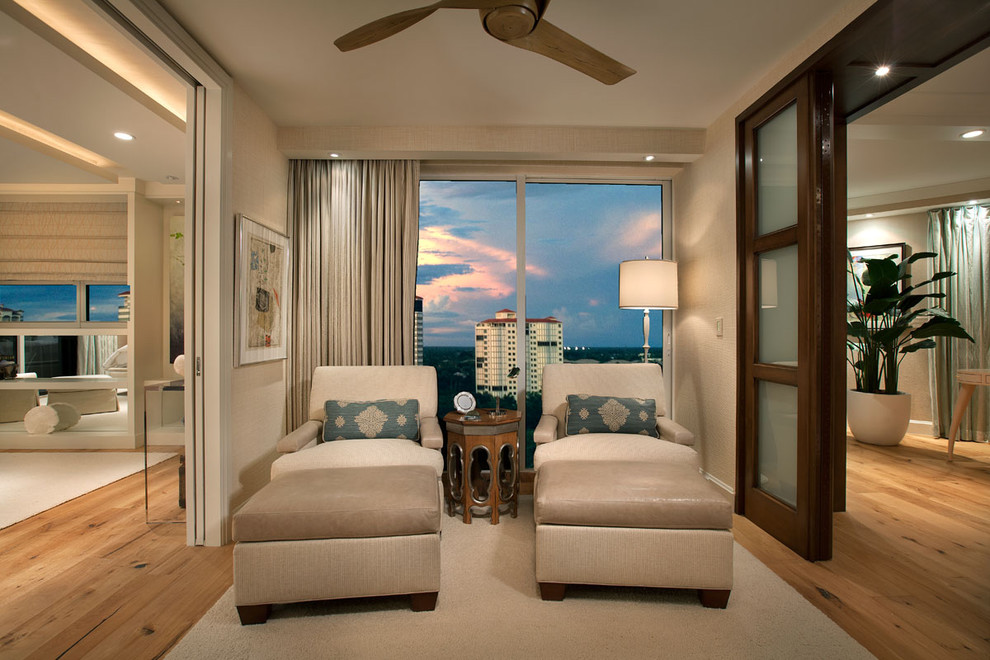 Coastal Penthouse - Traditional - Home Theater - Miami - by W Design ...