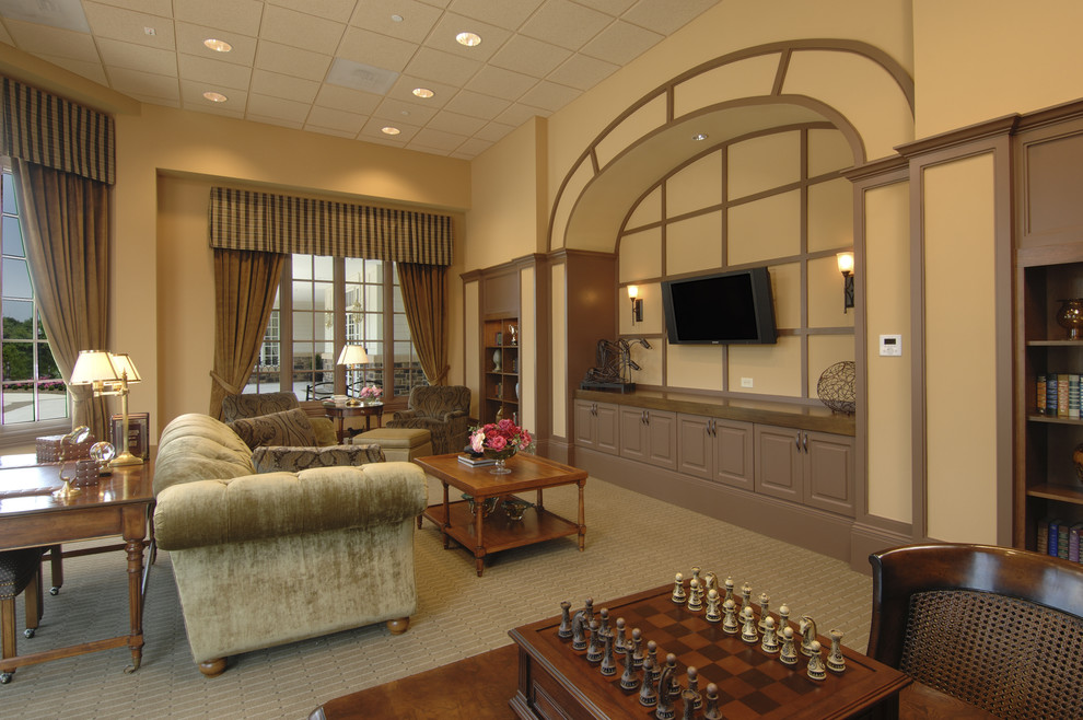 Commercial Clubhouse Interior Design Traditional Home Theater