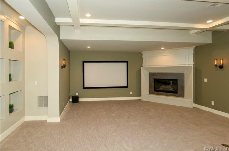 Example of a classic home theater design in Denver