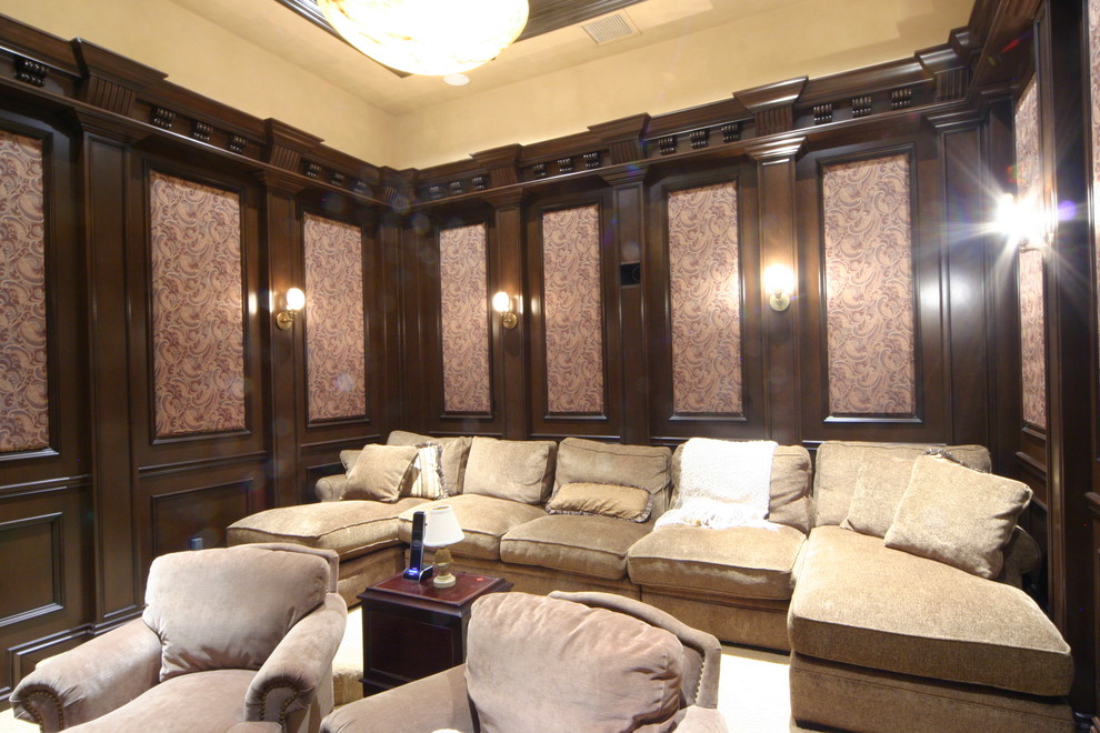 Elegant home theater photo in Richmond