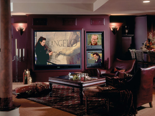 Inspiration for a timeless home theater remodel