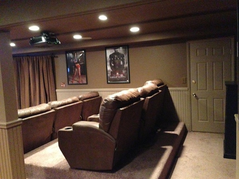 Custom Home Theater/Game Room Traditional Home Theater New York by Smarthome & Theater