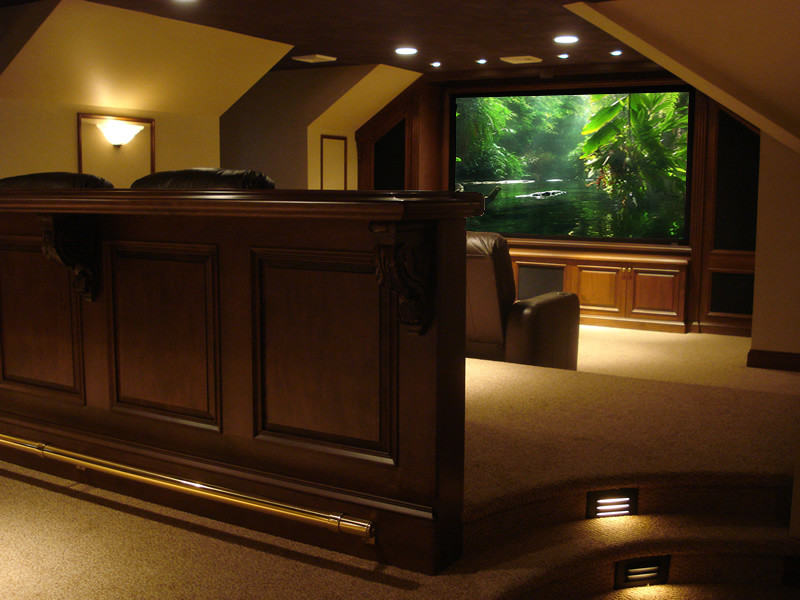 Home theater - traditional home theater idea in Philadelphia