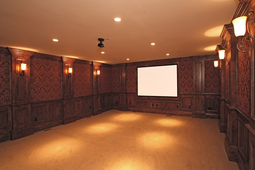 This is an example of a traditional home cinema in Salt Lake City.