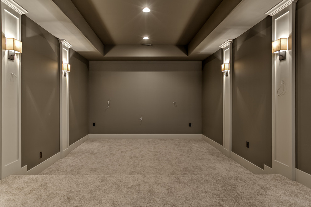 Design ideas for a classic home cinema in Omaha.