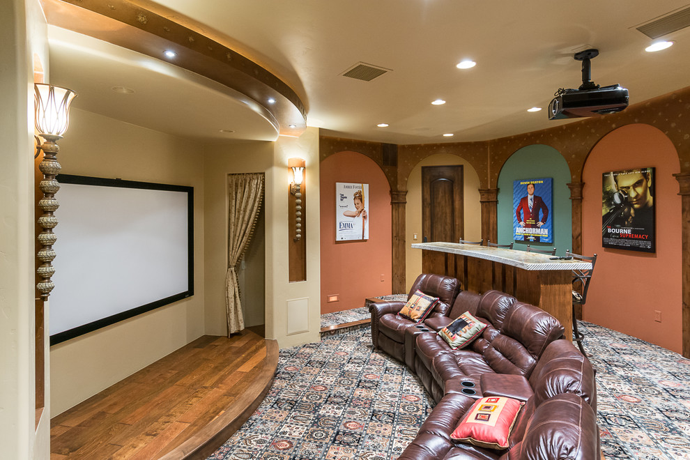 Home theater - southwestern home theater idea in Salt Lake City