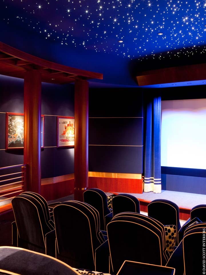 Inspiration for an eclectic home theater remodel in Phoenix