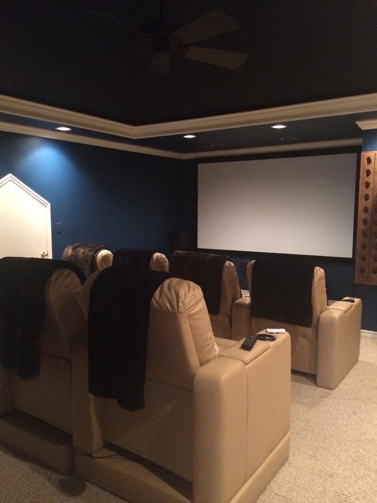 East Texas Row One Theater Seating with Builtin Riser Transitional
