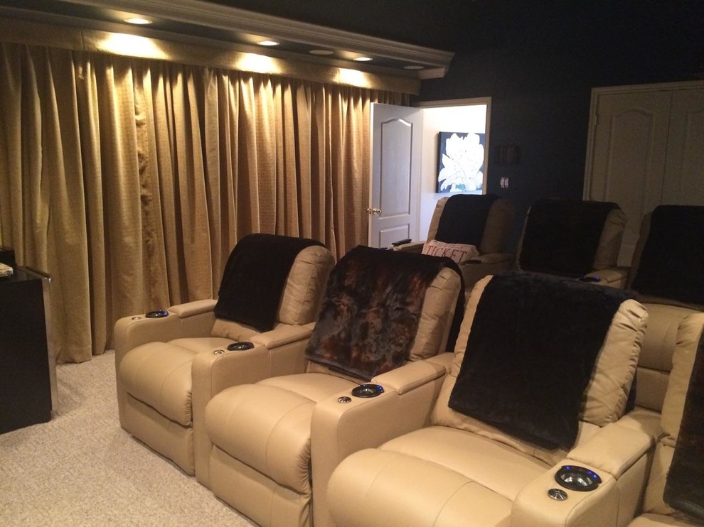 East Texas Row One Theater Seating with Builtin Riser Transitional