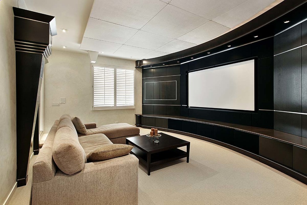 Elegant Home Theater Contemporary Home Theater Jacksonville by