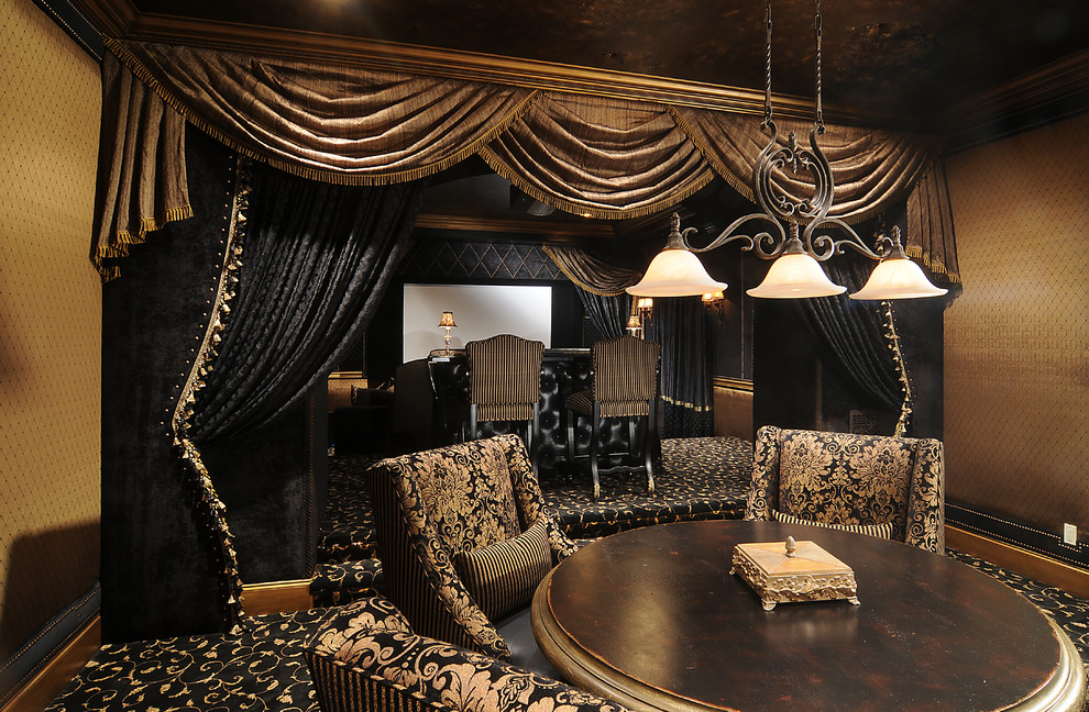 Elegant Media Room Traditional Home Theater Phoenix by Feathers