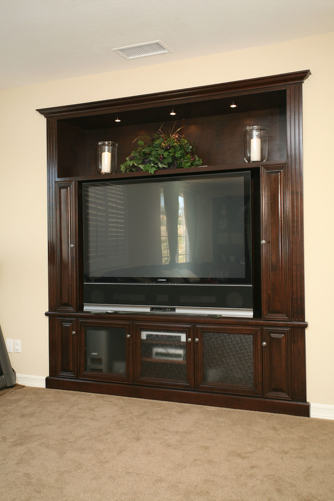 Entertainment Centers & Builtin Niches Transitional Home Theater