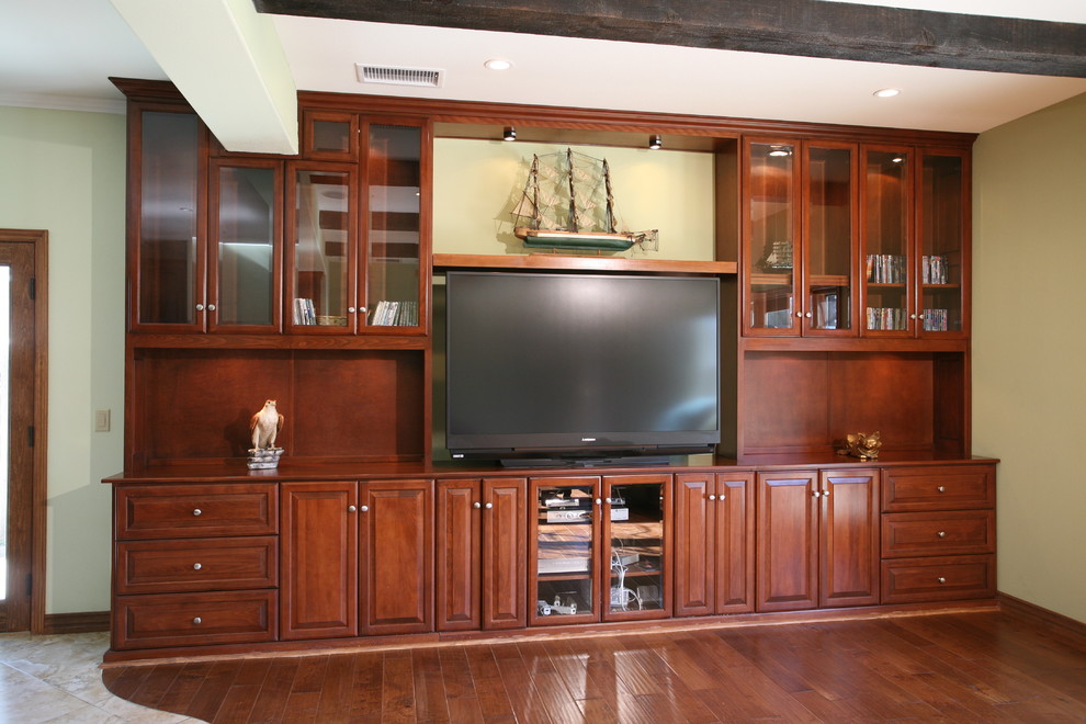 Entertainment Centers & Builtin Niches Transitional Home Theater
