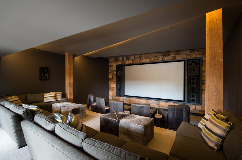 Стильный дизайн: домашний кинотеатр в стиле лофт - последний тренд