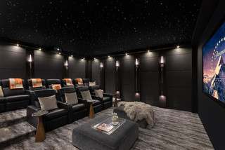 Sala de cine en casa.  Home cinema room, Home theater room design