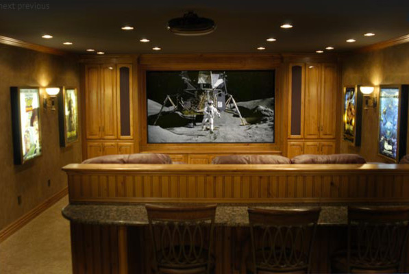 Inspiration for a transitional home theater remodel in Dallas