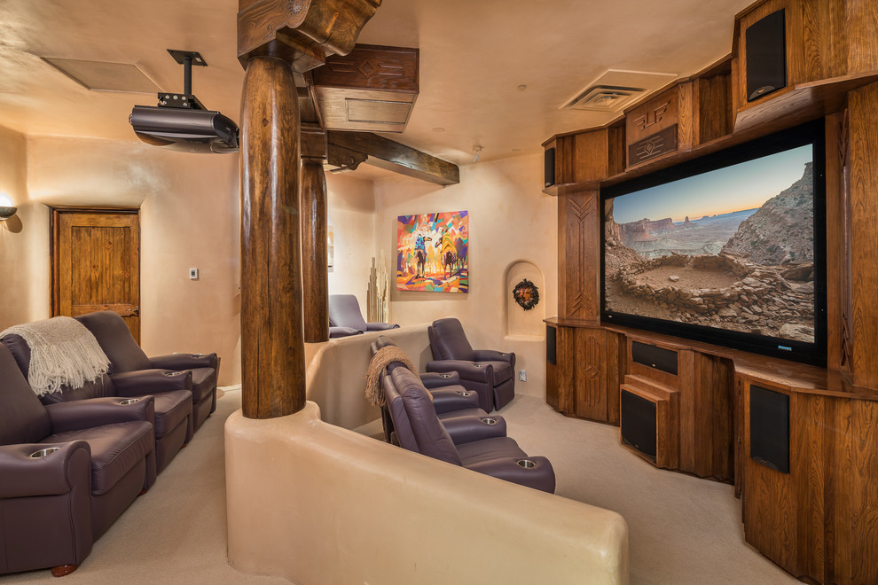 Southwest home theater photo in Salt Lake City