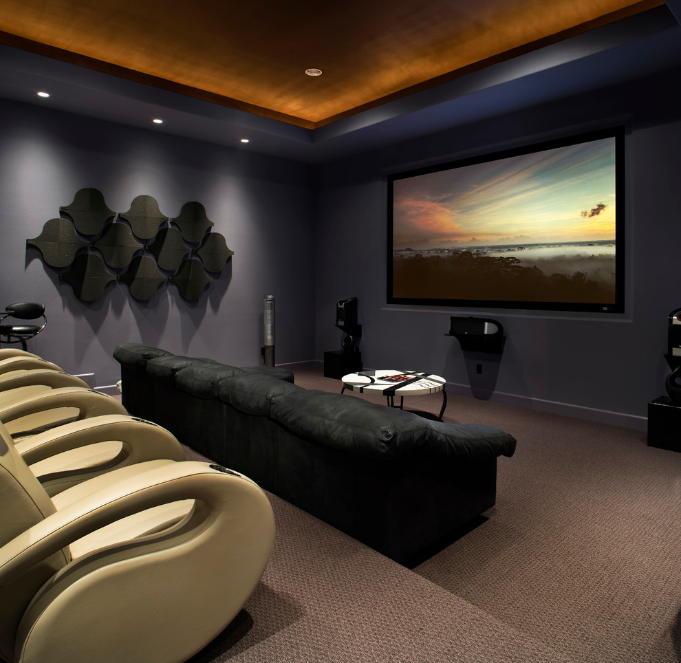 Game Rooms/Media - Contemporary - Home Theater - Austin - by JAUREGUI