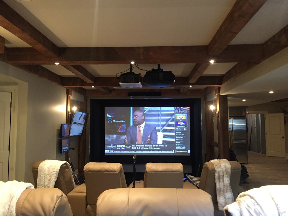 Golf Simulator/ Media Room - Rustic - Home Theater - Other - by Blue ...