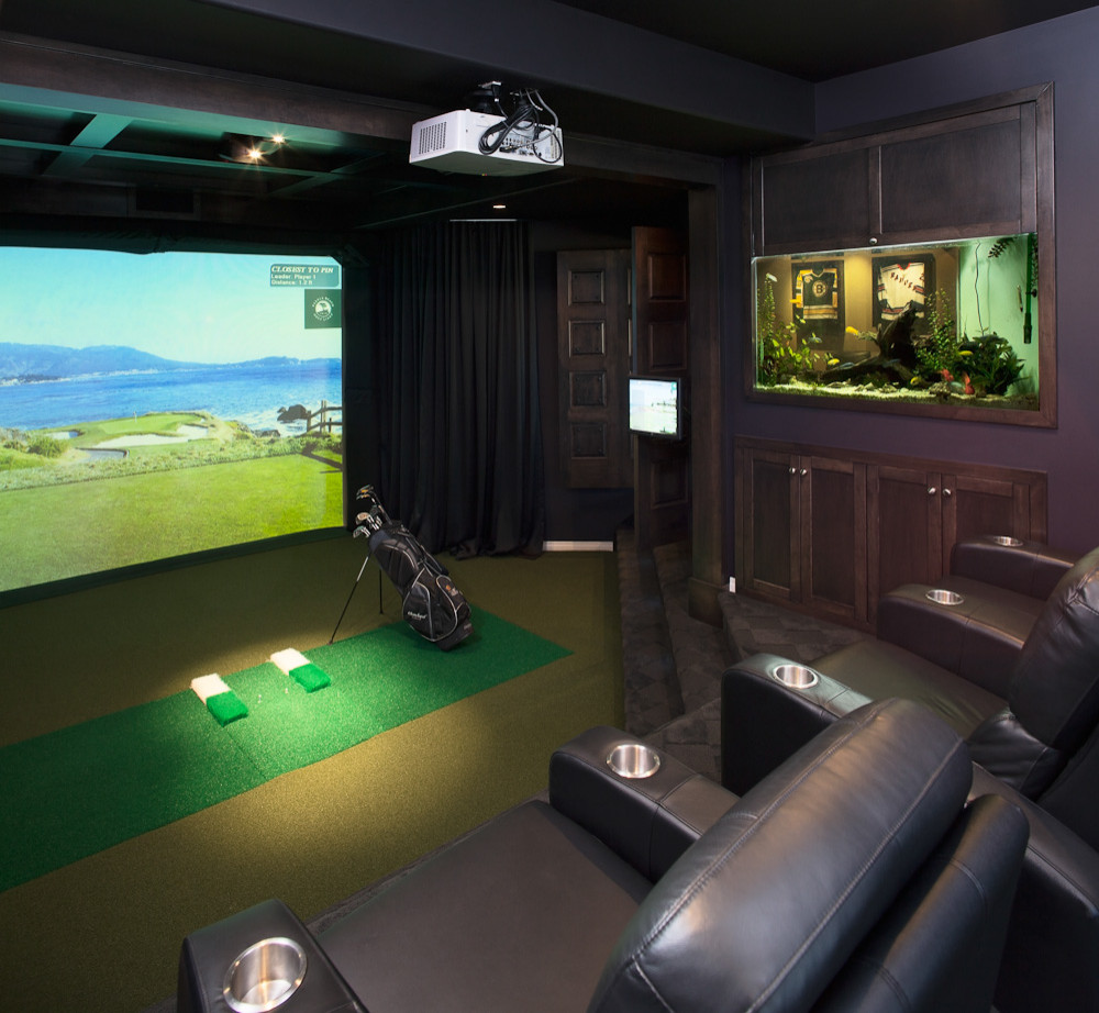 Golf Simulation Room - Photos & Ideas | Houzz