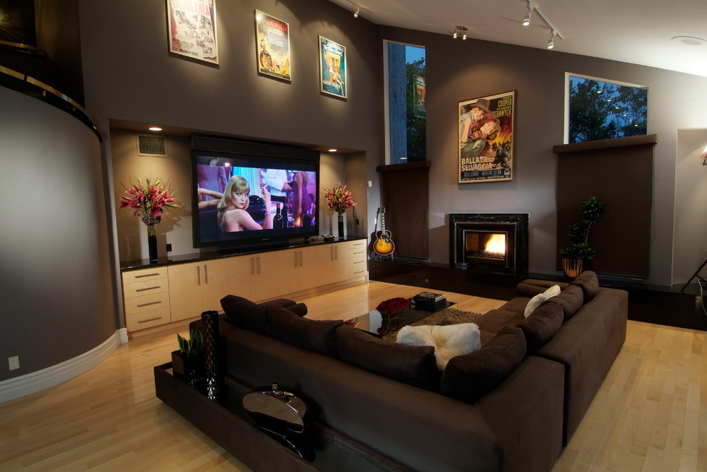 Green Acres Beverly Hills Modern Home Cinema Los Angeles by bronwyn swackhamer Houzz UK