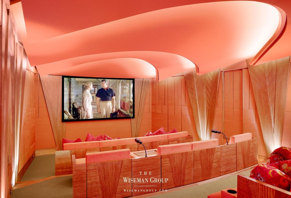 Inspiration for a world-inspired home cinema in San Francisco.