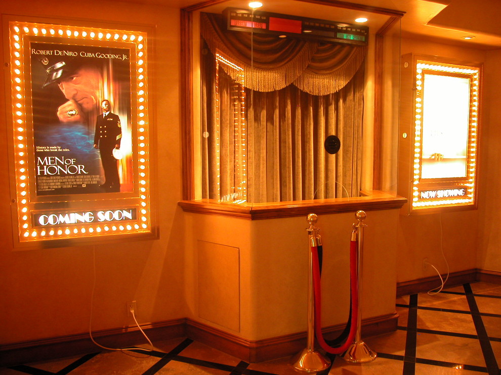 Home theater box office Traditional Home Theater Los Angeles by