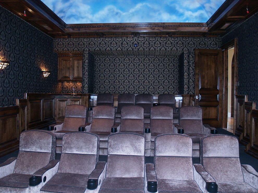 Inspiration for a classic home cinema in Phoenix.