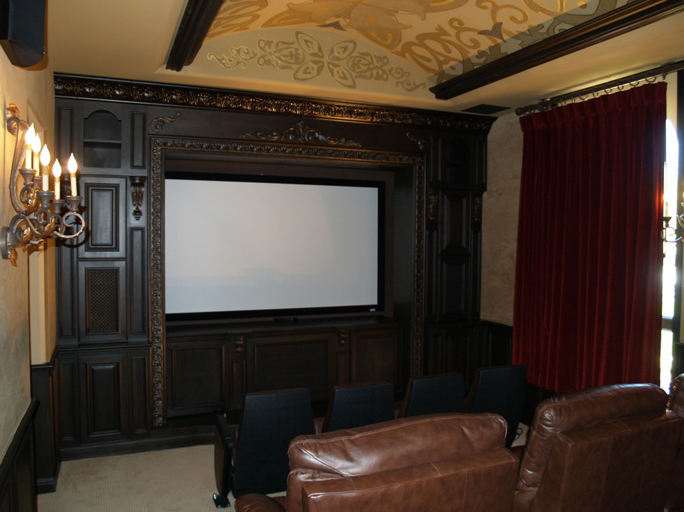 This is an example of a traditional home cinema in Phoenix.
