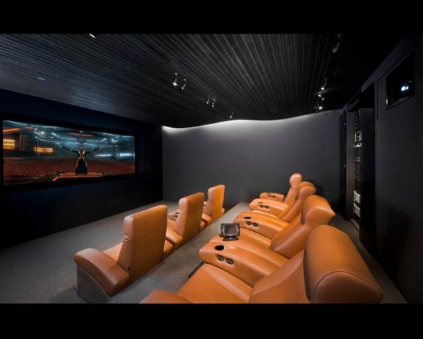 Стильный дизайн: домашний кинотеатр в стиле модернизм - последний тренд