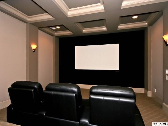 Traditional home cinema in Charlotte.