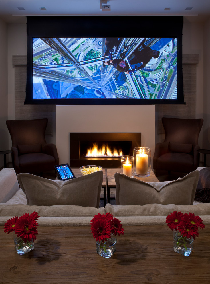 Home Theater in A Shade Above's Experience Center Contemporary Home