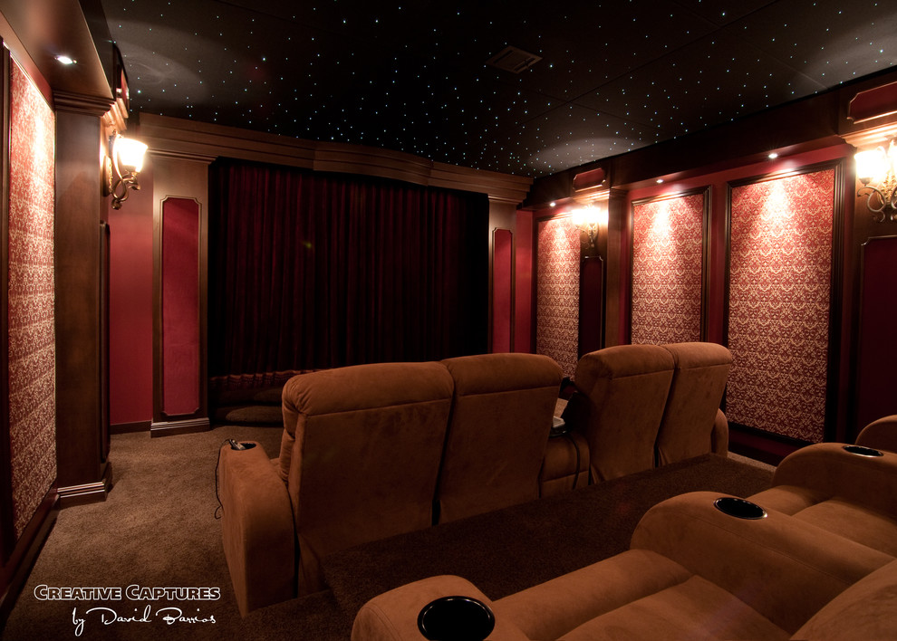 This is an example of a traditional home cinema in Los Angeles.