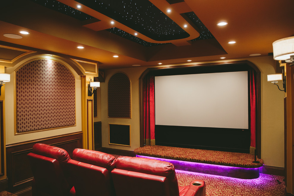 Traditional home cinema in Chicago.