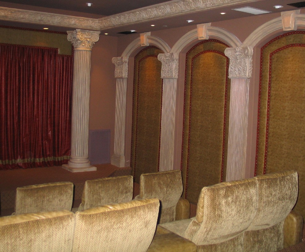 This is an example of a classic home cinema in Los Angeles.