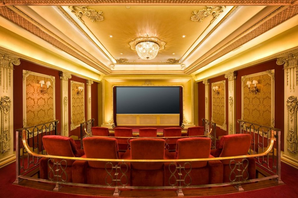 Photo of a traditional home cinema in Los Angeles.