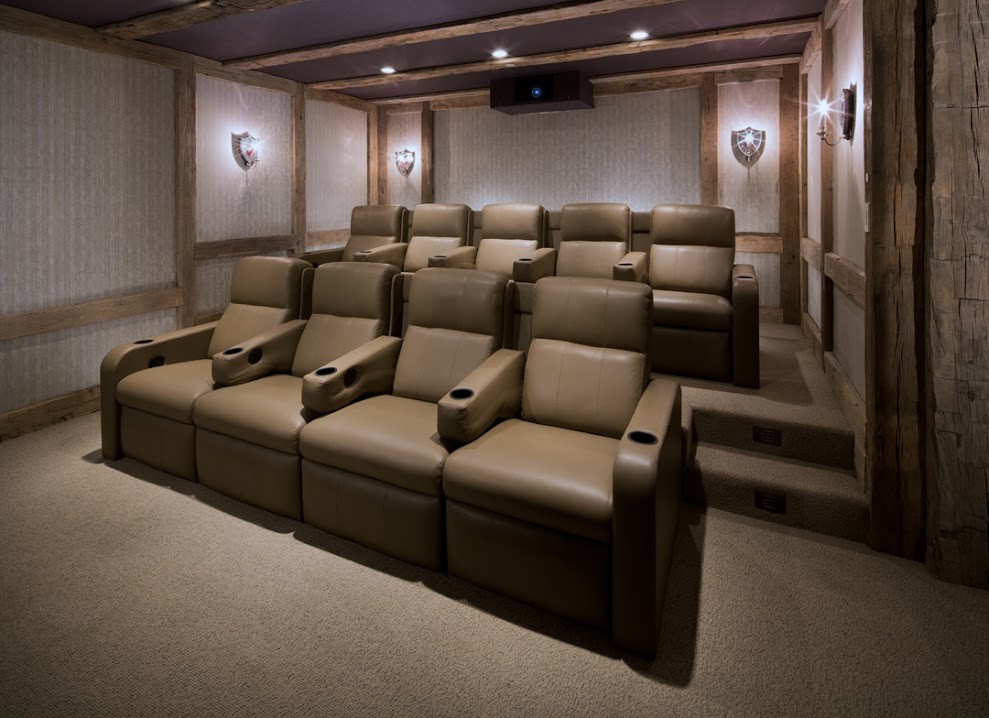 Home Theatre 7 Rustic Home Theater Orange County by Henry's