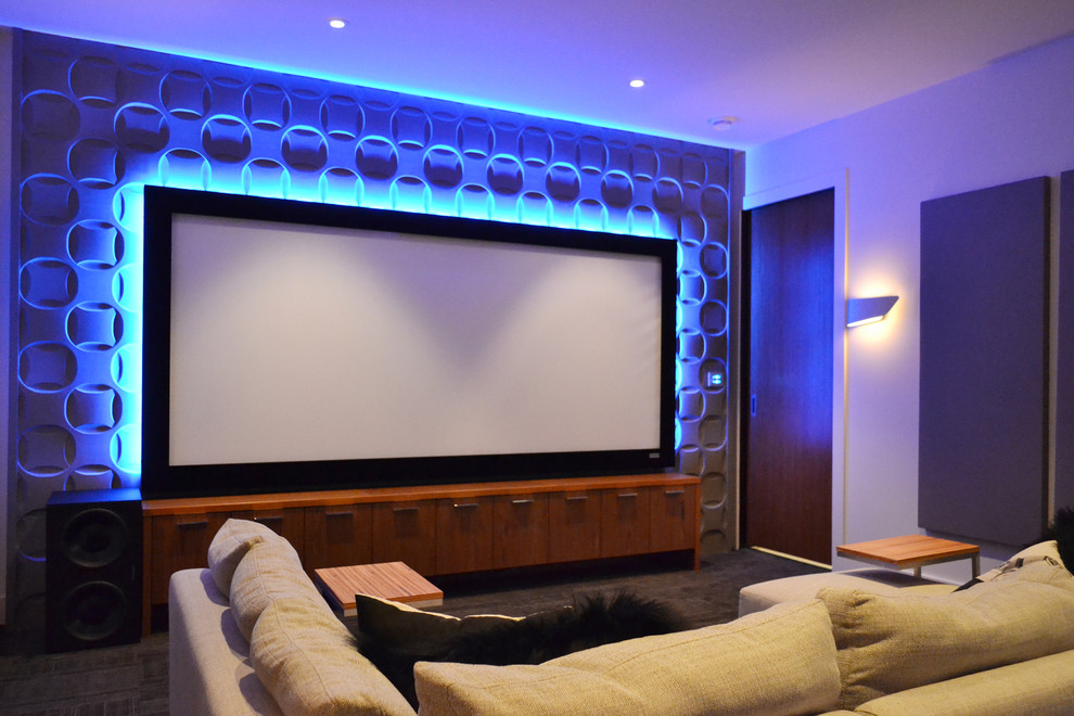 Home Theatres Modern Home Theater Edmonton by Home Theatre