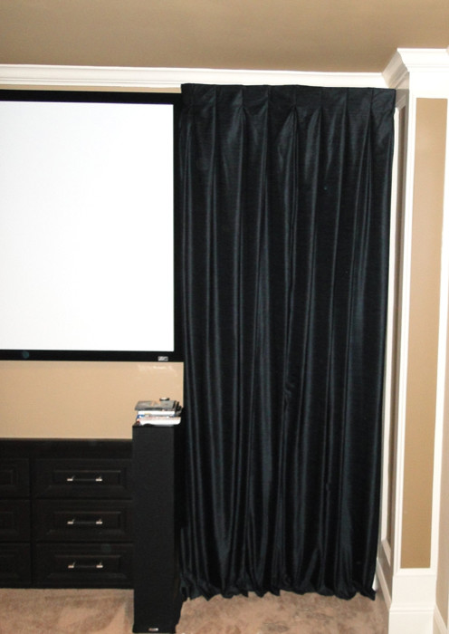 This is an example of a modern home cinema in Atlanta.