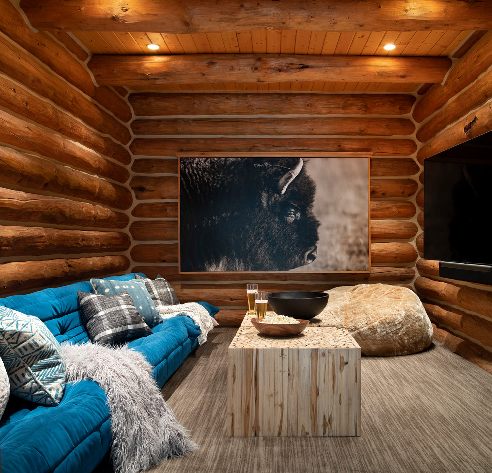 Rustic home cinema in Other.