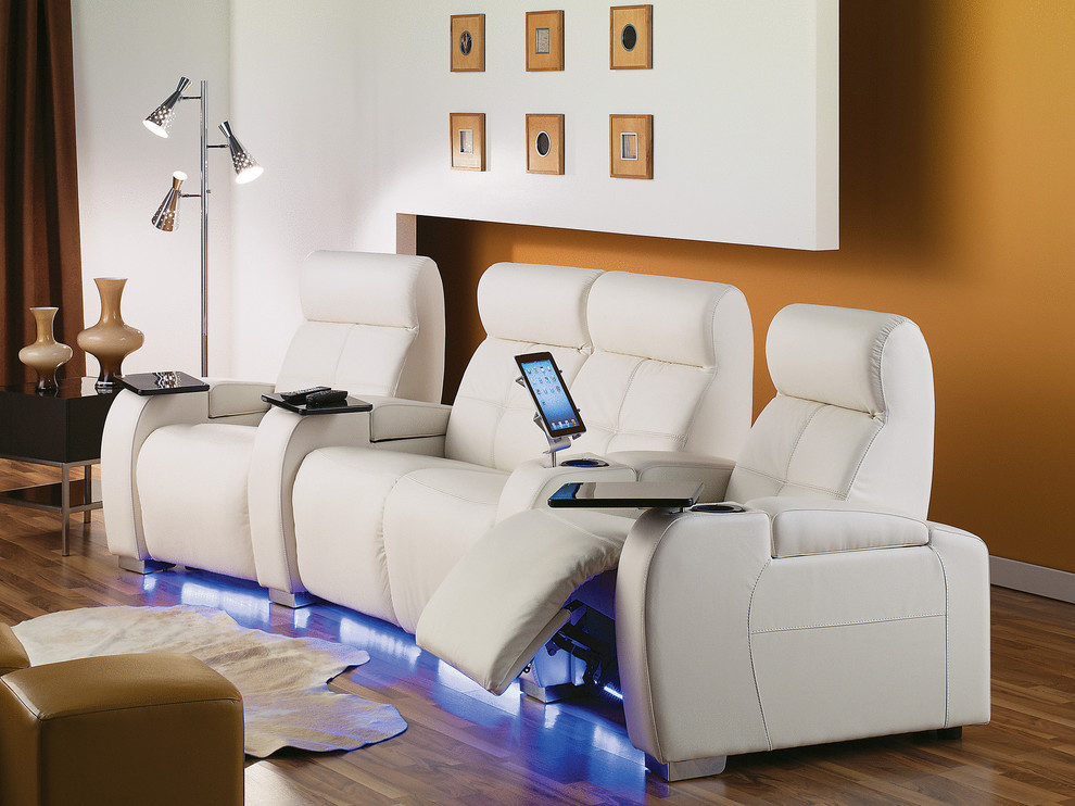 Leather Home Theater Seating Contemporary Home Theater Houston