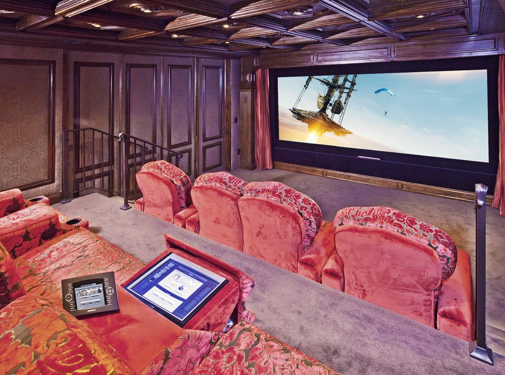 Inspiration for a classic home cinema in Los Angeles.