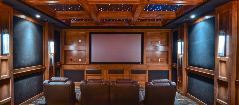 Example of a classic home theater design in Los Angeles