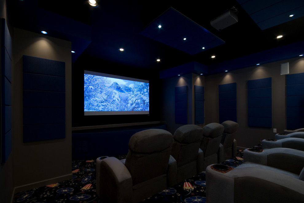 Стильный дизайн: домашний кинотеатр в стиле неоклассика (современная классика) - последний тренд