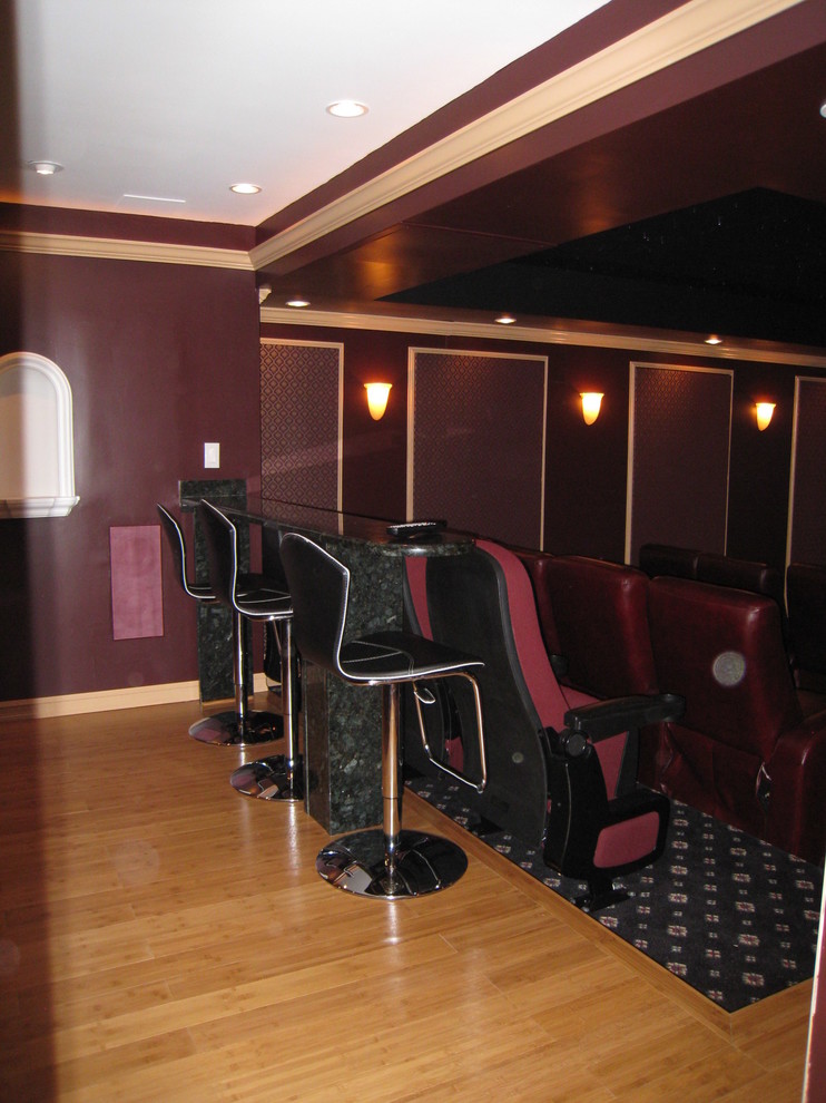 Photo of a traditional home cinema in New York.