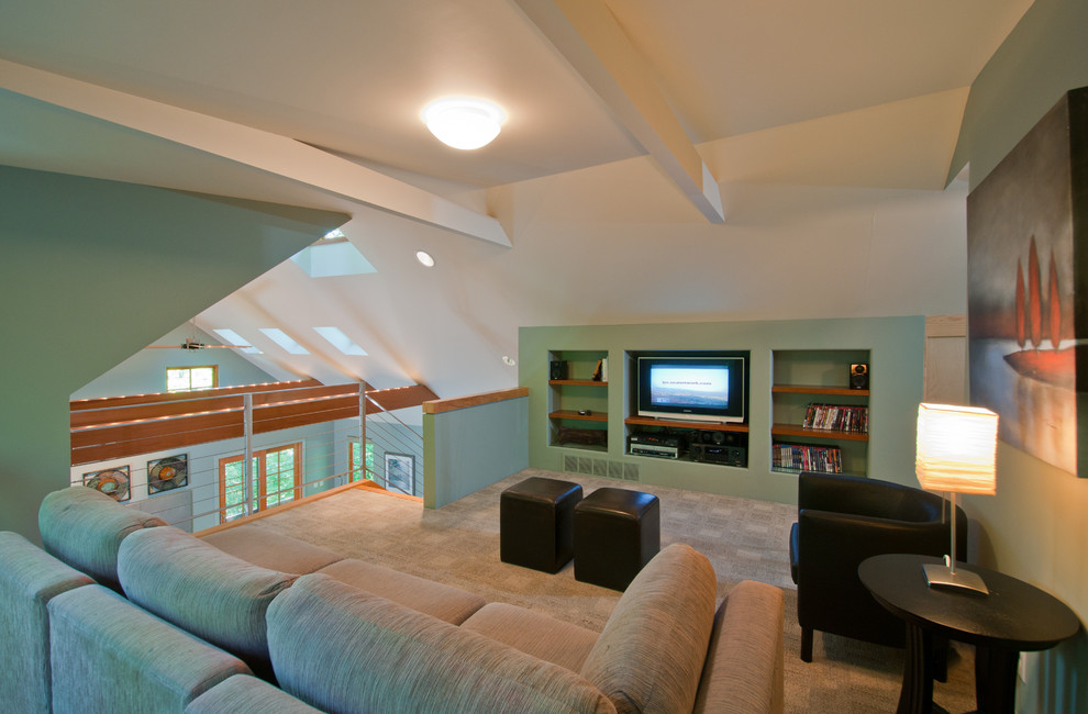 Inspiration for a home theater remodel in Grand Rapids