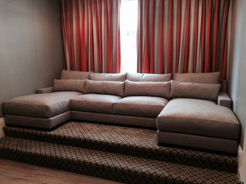 media room custom sectional sofa