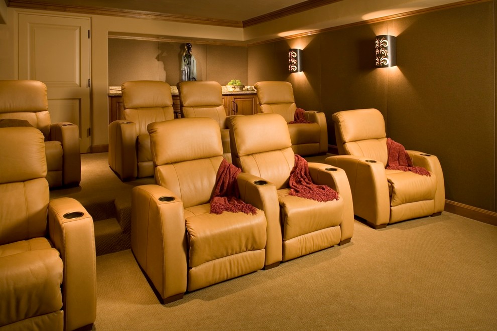 Home theater - mediterranean home theater idea in Other