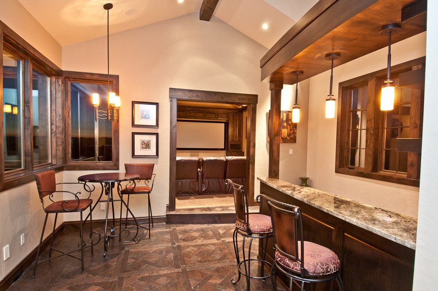 Meritage, Bar & Theater Home Theater Portland by DC Fine Homes