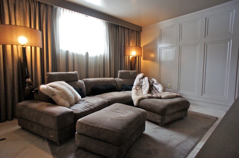 Midcentury Modern Upscale Residence Midcentury Home Cinema